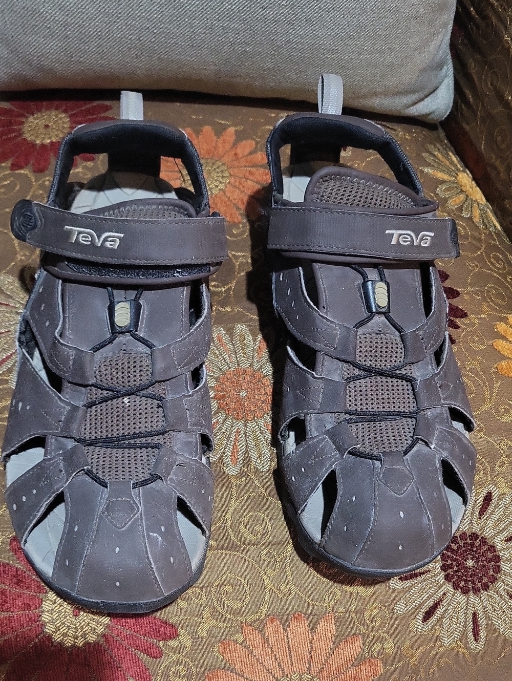 Teva Dark Brown Closed-Toe Sport Sandals
